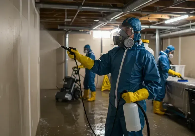 Basement Sanitization and Antimicrobial Treatment process in Bull Run, VA